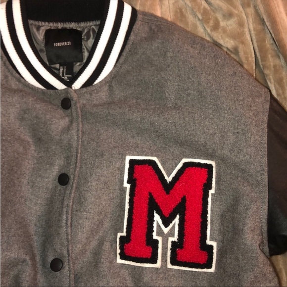 F21 Varsity/Letterman/Color block Jacket - Picture 2 of 8